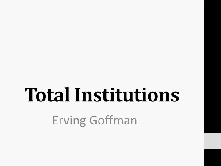 total institutions