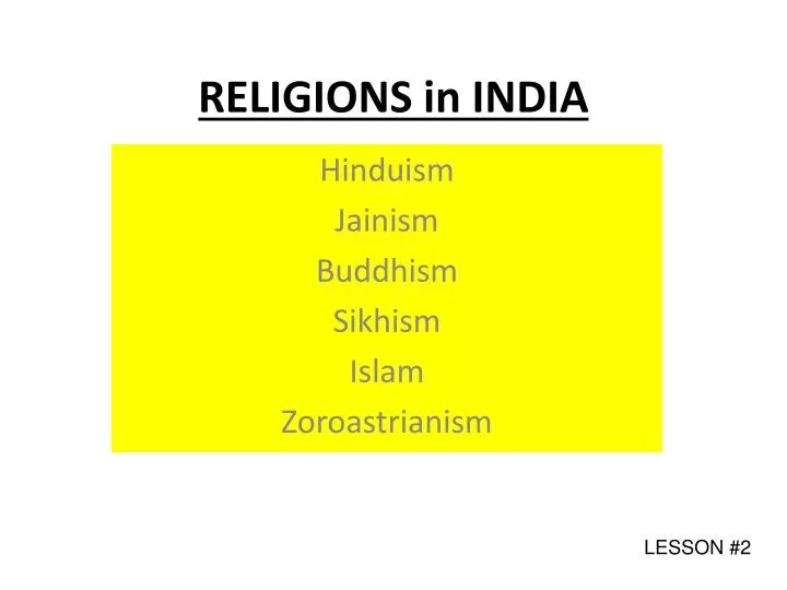 religions in india