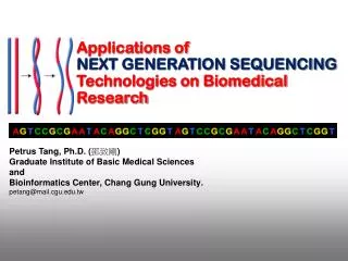 Applications of NEXT GENERATION SEQUENCING Technologies on Biomedical Research
