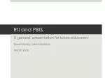 RtI and PBIS - slide 1