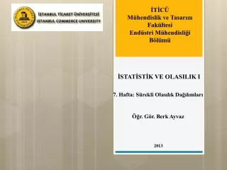 stat st k ve olasilik i