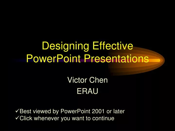 designing effective powerpoint presentations