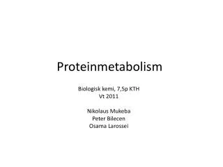 Proteinmetabolism