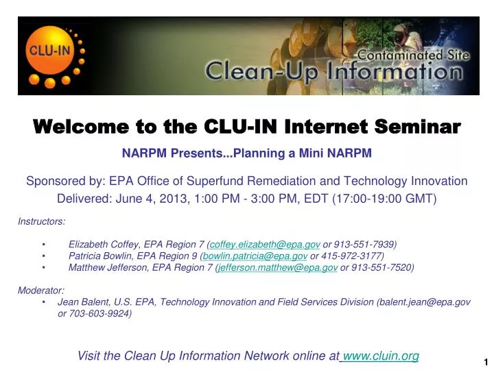 welcome to the clu in internet seminar