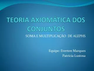 teoria axiom tica dos conjuntos