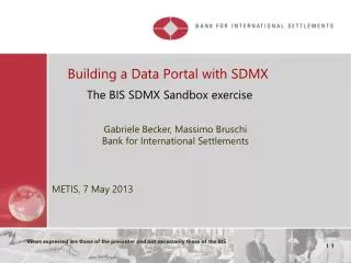 Building a Data Portal with SDMX