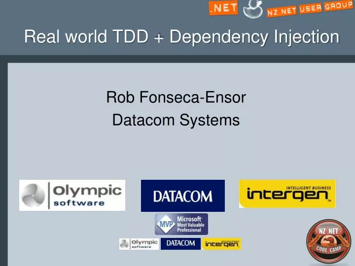 real world tdd dependency injection
