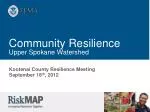 Community Resilience Upper Spokane Watershed