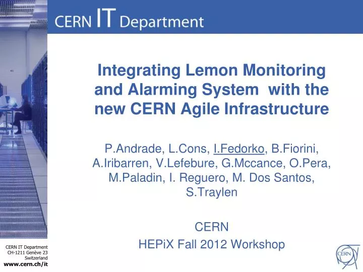 integrating lemon monitoring and alarming system with the new cern agile infrastructure