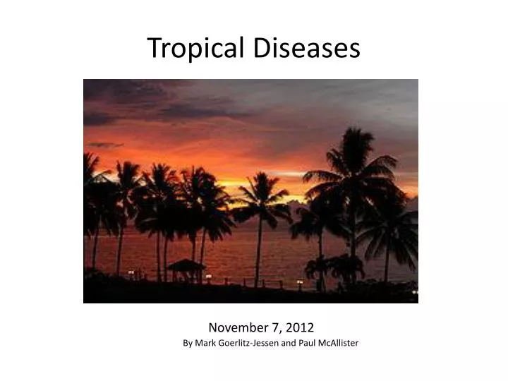 tropical diseases