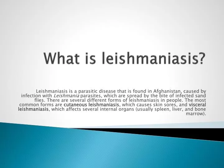 what is leishmaniasis