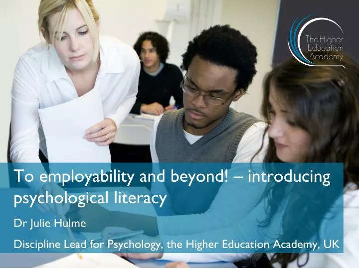 to employability and beyond introducing psychological literacy