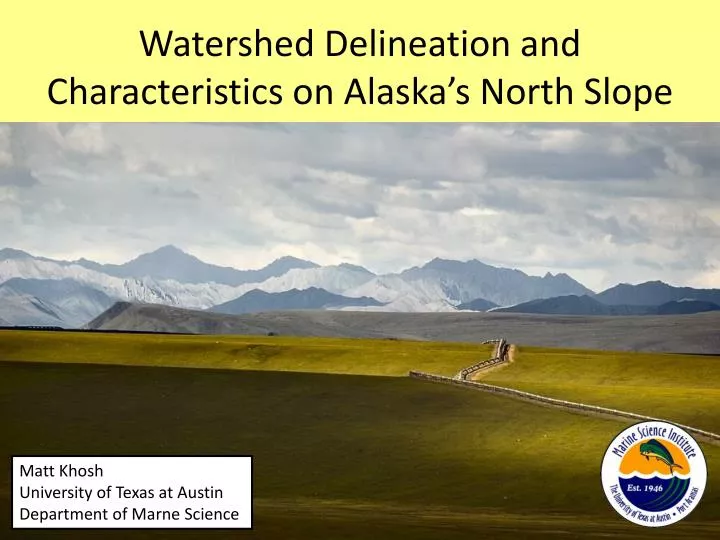 watershed delineation and characteristics on alaska s north slope