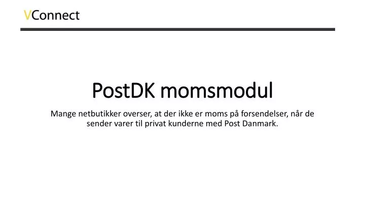 postdk momsmodul