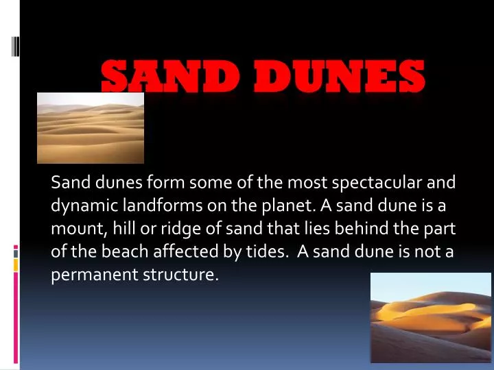 sand dunes