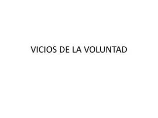 vicios de la voluntad