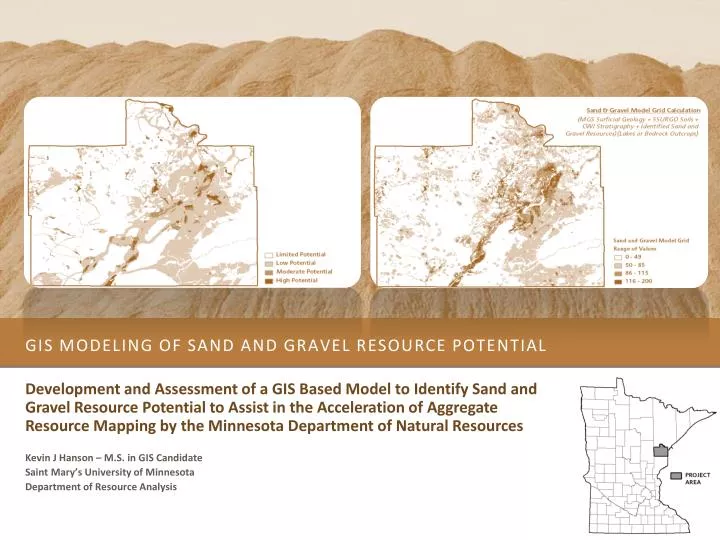 gis modeling of sand and gravel resource potential