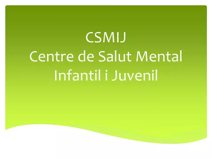csmij centre de salut mental infantil i juvenil