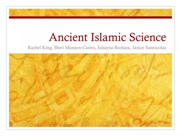 ancient islamic science