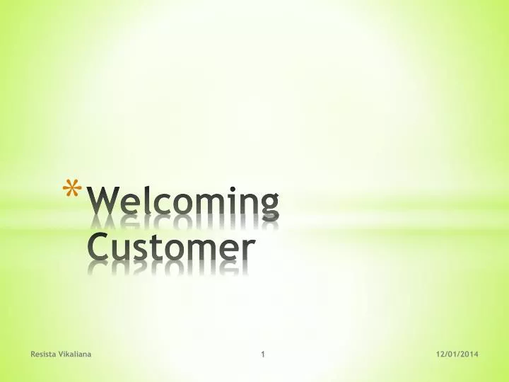 welcoming customer