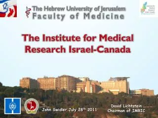 The Institute for Medical Research Israel-Canada
