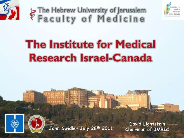the institute for medical research israel canada