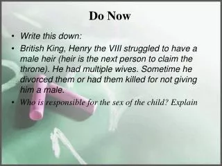 do now