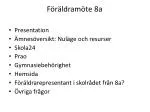 Föräldramöte 8a - slide 1