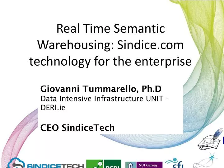 real time semantic warehousing sindice com technology for the enterprise