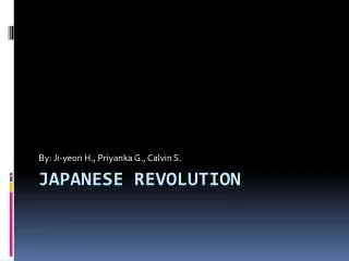 Japanese revolution