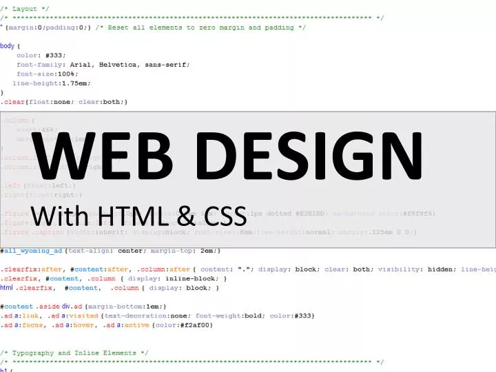 web design with html css