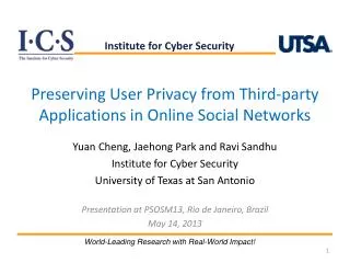 Preserving User Privacy from Third-party Applications in Online Social Networks
