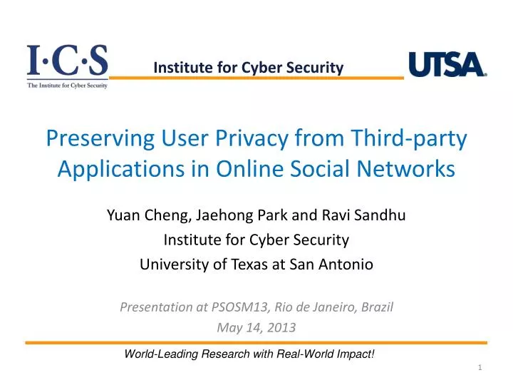 preserving user privacy from third party applications in online social networks