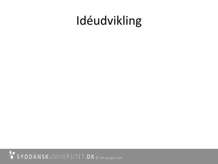 id udvikling