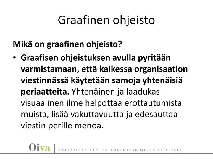 graafinen ohjeisto