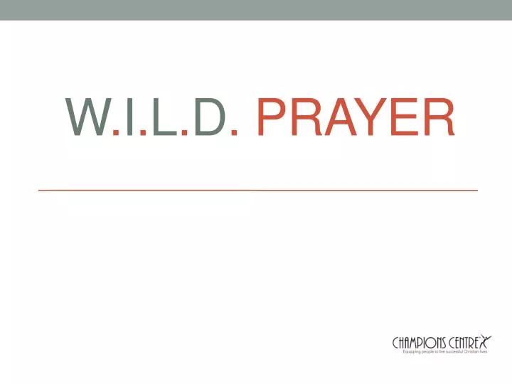 w i l d prayer