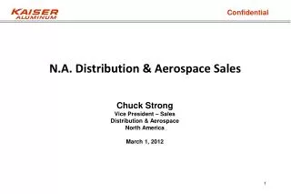 N.A . Distribution &amp; Aerospace Sales