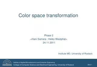 Color space transformation