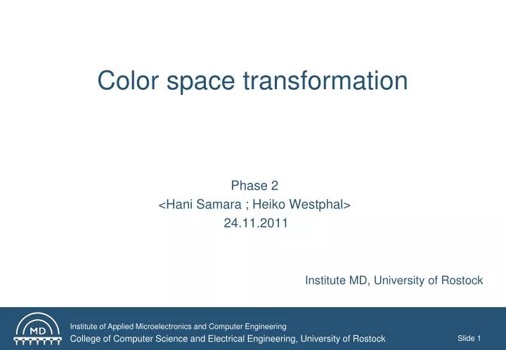 color space transformation
