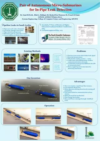 Pair of Autonomous Micro-Submarines for In-Pipe Leak Detection