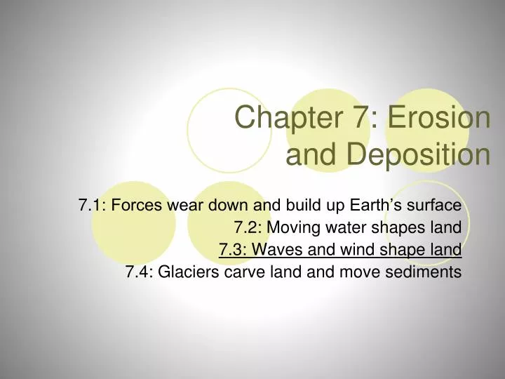 chapter 7 erosion and deposition