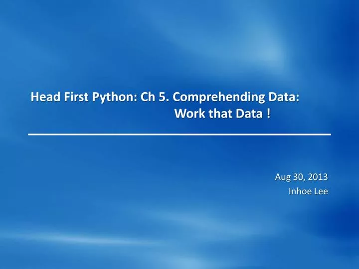 head first python ch 5 comprehending data work that data