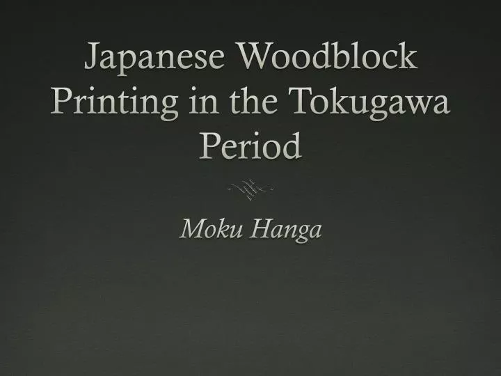 japanese woodblock printing in the tokugawa period