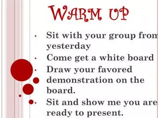 warm up