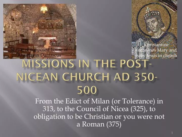 missions in the post nicean church ad 350 500