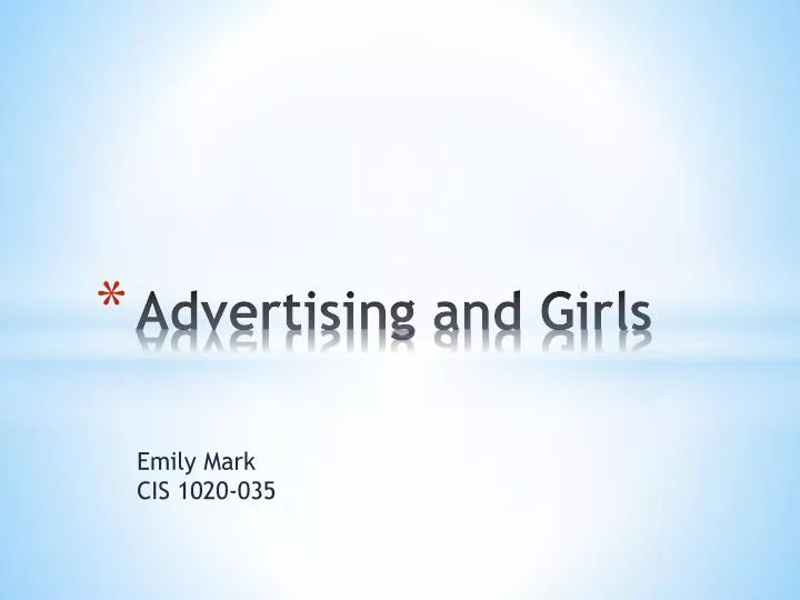 advertising and girls