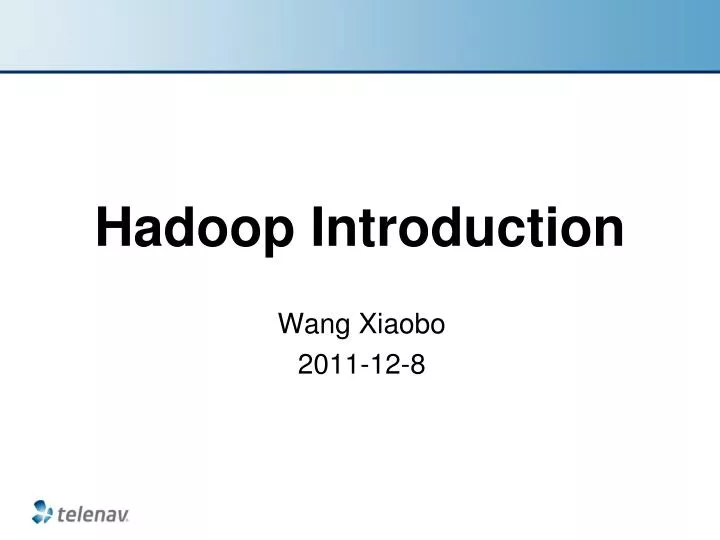 hadoop introduction