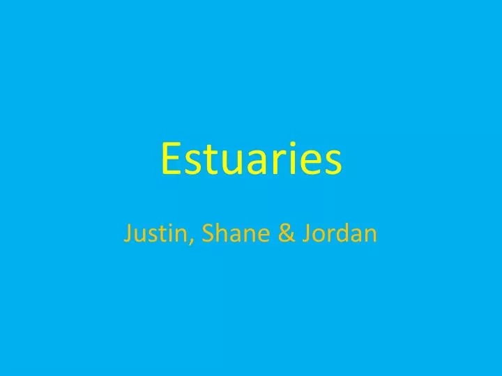 estuaries