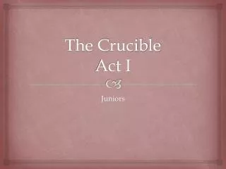 The Crucible Act I