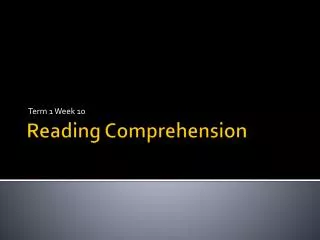 Reading Comprehension